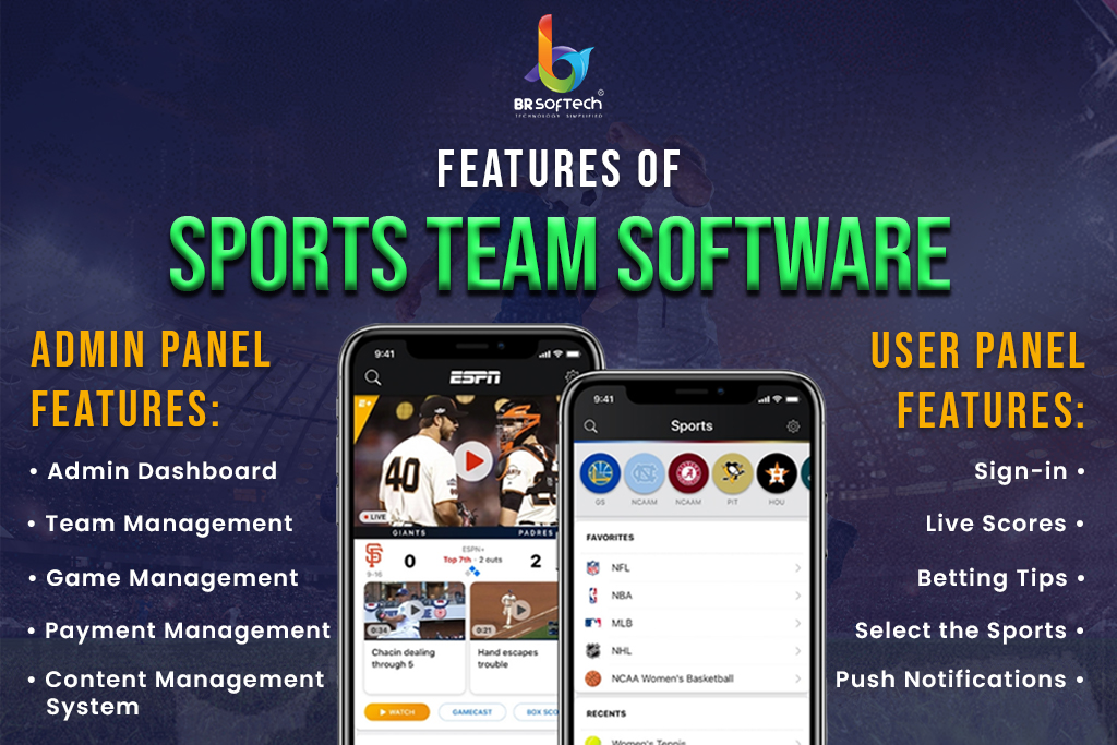 Features of Sports Team Software 