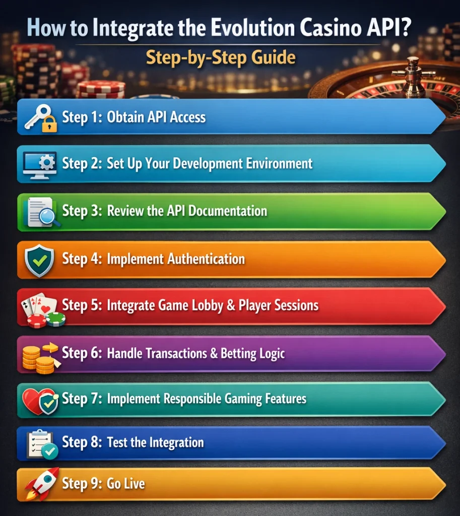 How to Integrate the Evolution Casino API? Step-by-Step Guide